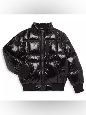 H&M Shiny Black Puffer Jacket